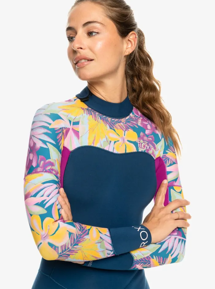 Roxy Wetsuits 32mm Swell Series Back Zip Wetsuit Anthracite Hot Tropics Swim Ax 8211 Women