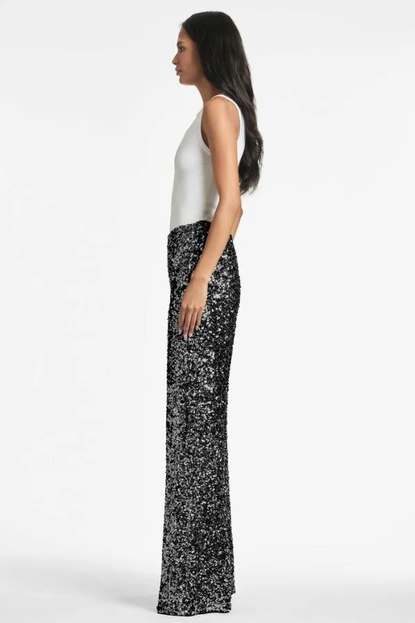 Sachin and Babi Alli Pant 8211 Black Sequins Black Sequins Women Pants and Jumpsuits