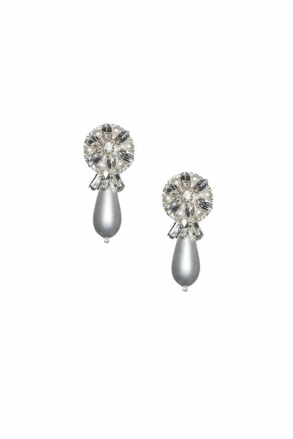 Sachin and Babi Elisha Earrings 8211 Crystals Pearl Clear Pearl Women Earrings