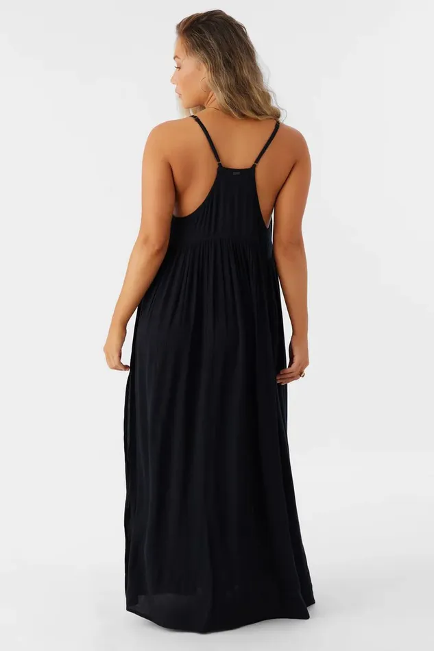 SALTWATER SOLIDS MEL MAXI SWIM COVERUP Black Women O039NEILL Swim