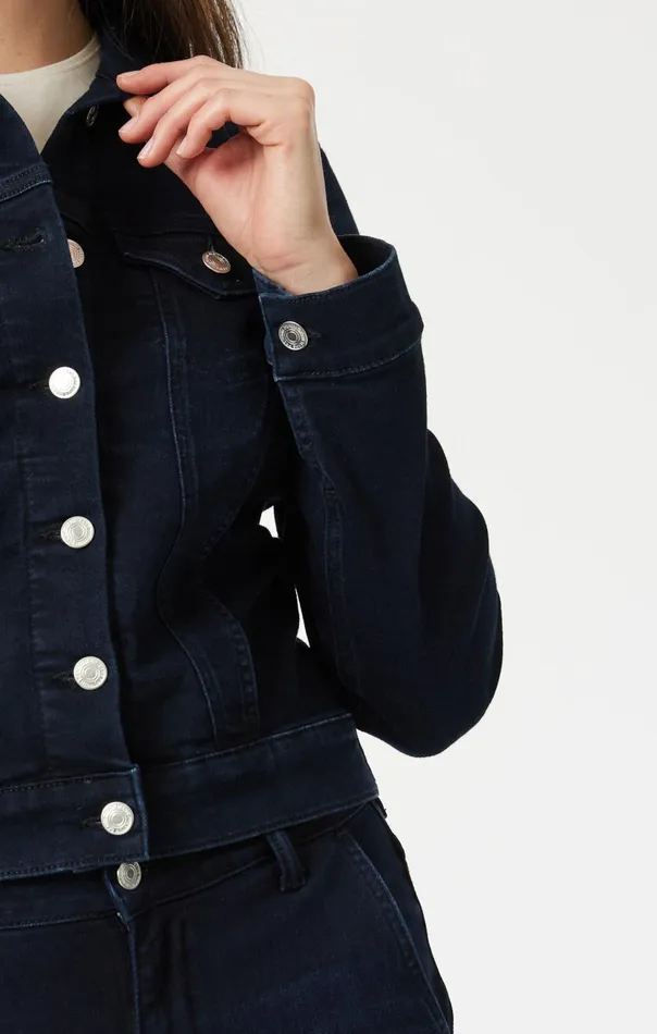 Samantha Jacket In Midnight Feather Blue Women Mavi Jeans Jackets Samantha Jacket In Midnight Feather Blue Women Mavi Jeans Jackets