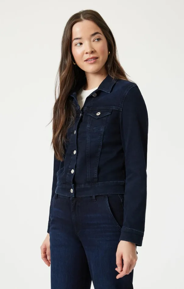 Samantha Jacket In Midnight Feather Blue Women Mavi Jeans Jackets Samantha Jacket In Midnight Feather Blue Women Mavi Jeans Jackets