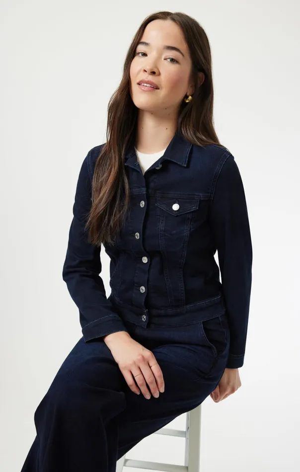 Samantha Jacket In Midnight Feather Blue Women Mavi Jeans Jackets Samantha Jacket In Midnight Feather Blue Women Mavi Jeans Jackets