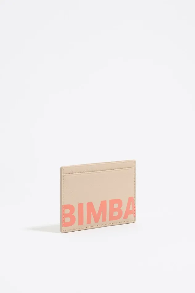 Sand Leather Card Holder Sand Women Bimba Y Lola Card Holders