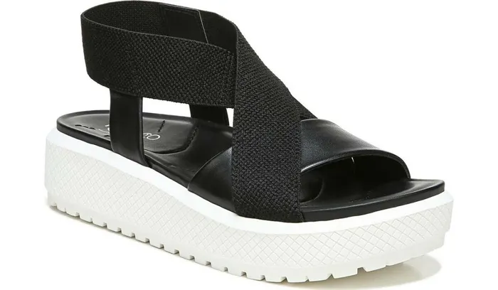 Sandals Women Franco Sarto Franco Niko Platform Sandal Black Leather