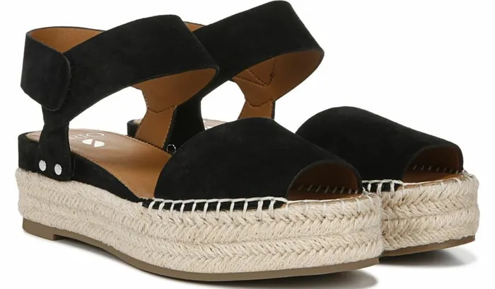Sandals Women Franco Sarto Sarto Oak Espadrille Sandal Black Suede Sandals Women Franco Sarto Sarto Oak Espadrille Sandal Black Suede