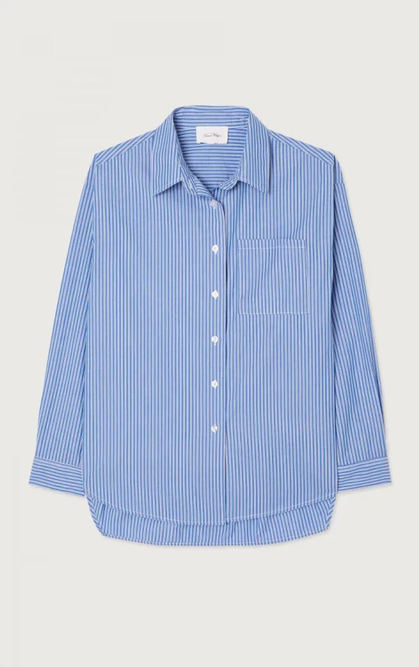 Shirt Zatybay Aqua Stripes Women American Vintage Shirts Shirt Zatybay Aqua Stripes Women American Vintage Shirts