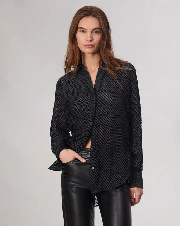 Shirts and Tops Women Rag and Bone Lila Patterned Shirt Black
