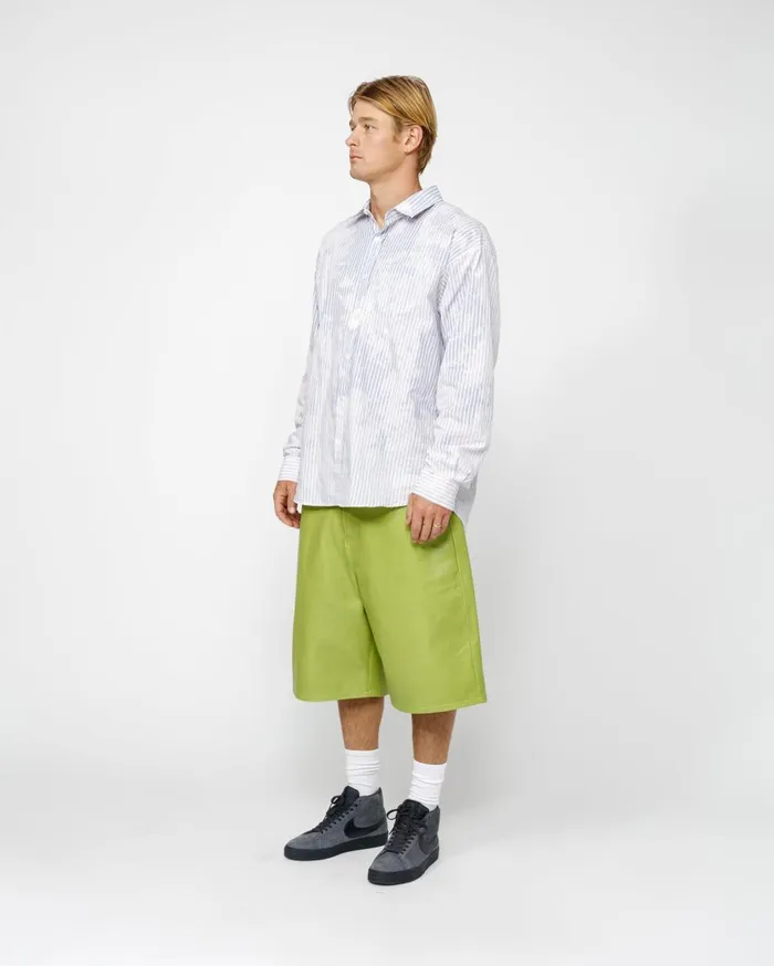 Shirts MenWomen Stussy CLASSIC LS SHIRT BLEACHED POPLIN Blue