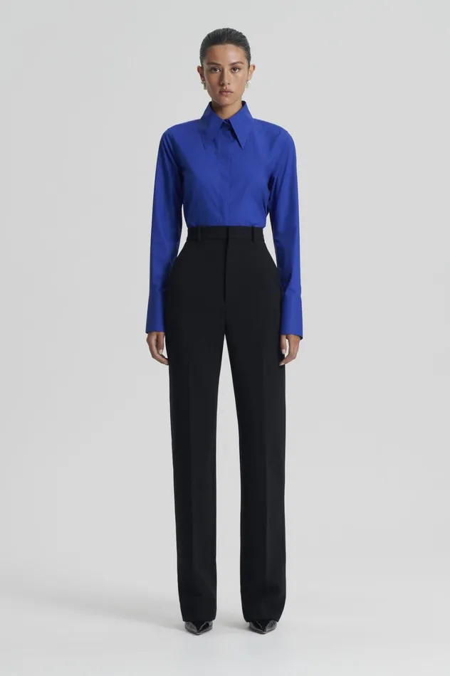 Shirts Women Scanlan Theodore PARACHUTE TAILORED SHIRT Bluette