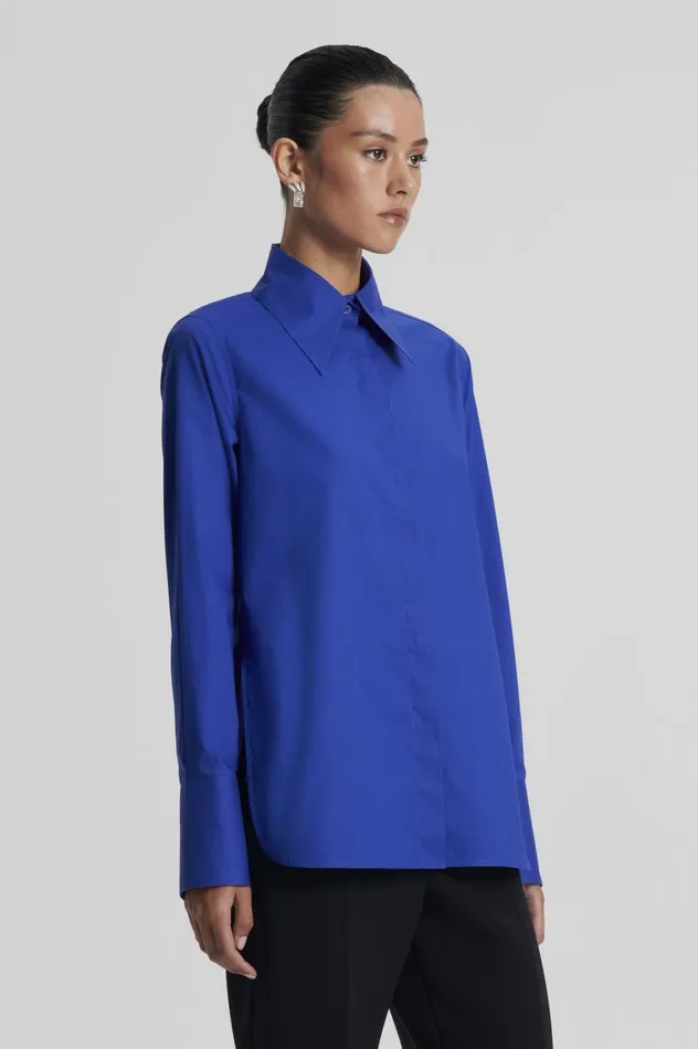 Shirts Women Scanlan Theodore PARACHUTE TAILORED SHIRT Bluette