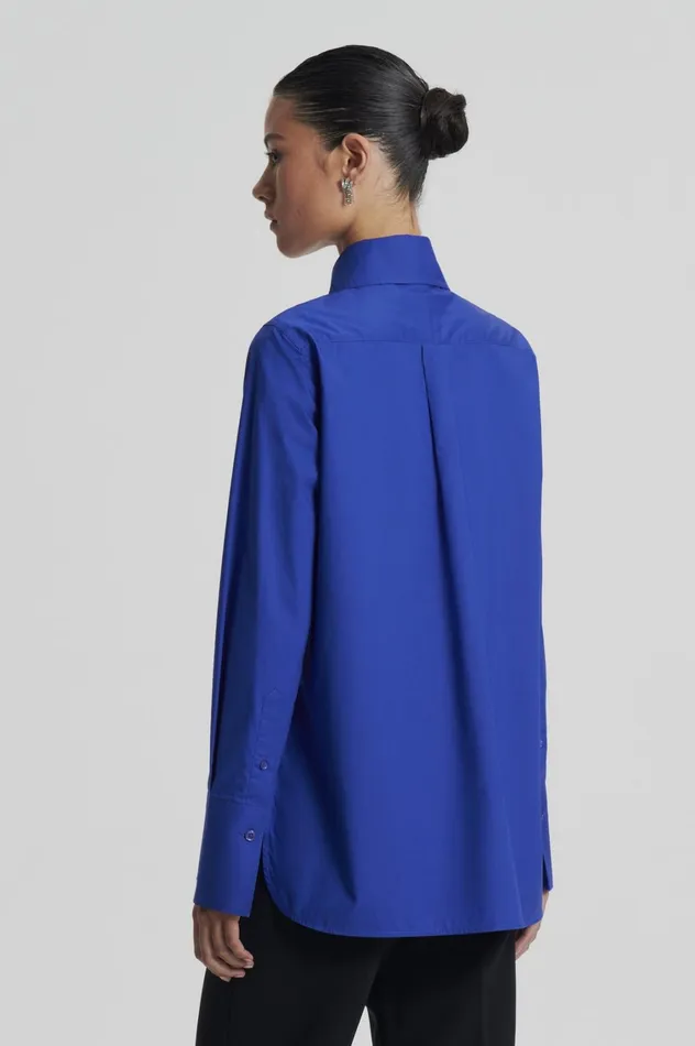 Shirts Women Scanlan Theodore PARACHUTE TAILORED SHIRT Bluette
