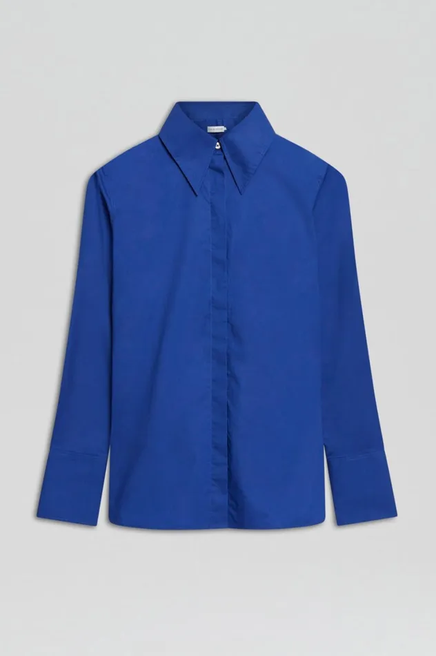 Shirts Women Scanlan Theodore PARACHUTE TAILORED SHIRT Bluette