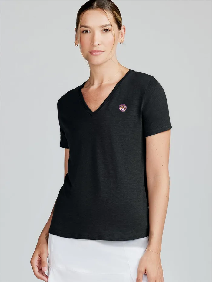 Short Sleeve TShirts Polos Women Tasc Performance All Day VNeck TShirt 8211 LSU Short Sleeve TShirts Polos Women Tasc Performance All Day VNeck TShirt 8211 LSU