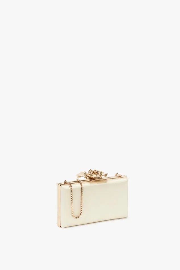 Shoulder Bags Women Victoria Beckham Frame Flower Minaudiere In Chamomile Shoulder Bags Women Victoria Beckham Frame Flower Minaudiere In Chamomile