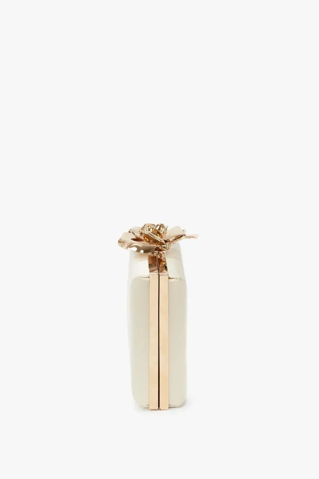 Shoulder Bags Women Victoria Beckham Frame Flower Minaudiere In Chamomile Shoulder Bags Women Victoria Beckham Frame Flower Minaudiere In Chamomile