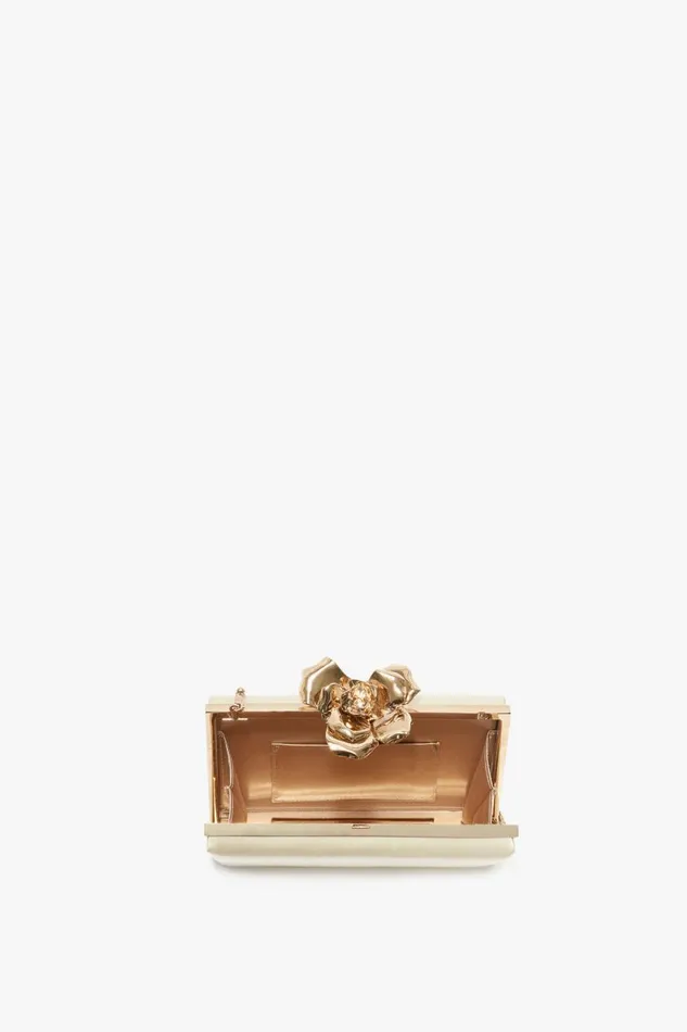 Shoulder Bags Women Victoria Beckham Frame Flower Minaudiere In Chamomile Shoulder Bags Women Victoria Beckham Frame Flower Minaudiere In Chamomile