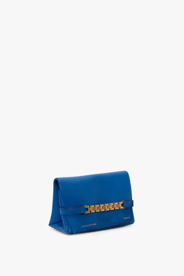 Shoulder Bags Women Victoria Beckham Mini Chain Pouch With Long Strap In Sapphire Blue