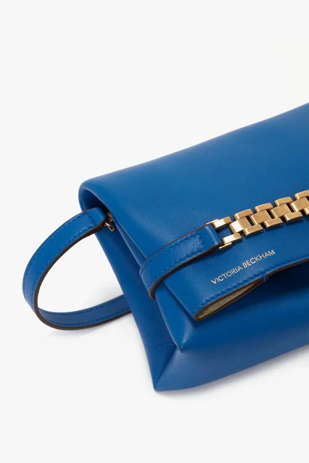 Shoulder Bags Women Victoria Beckham Mini Chain Pouch With Long Strap In Sapphire Blue