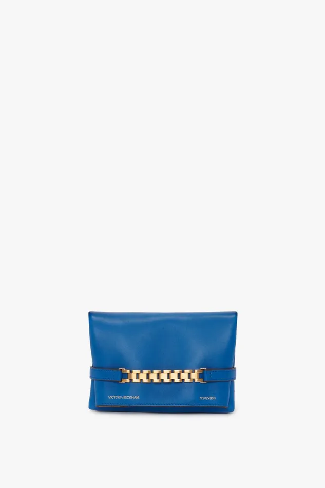 Shoulder Bags Women Victoria Beckham Mini Chain Pouch With Long Strap In Sapphire Blue