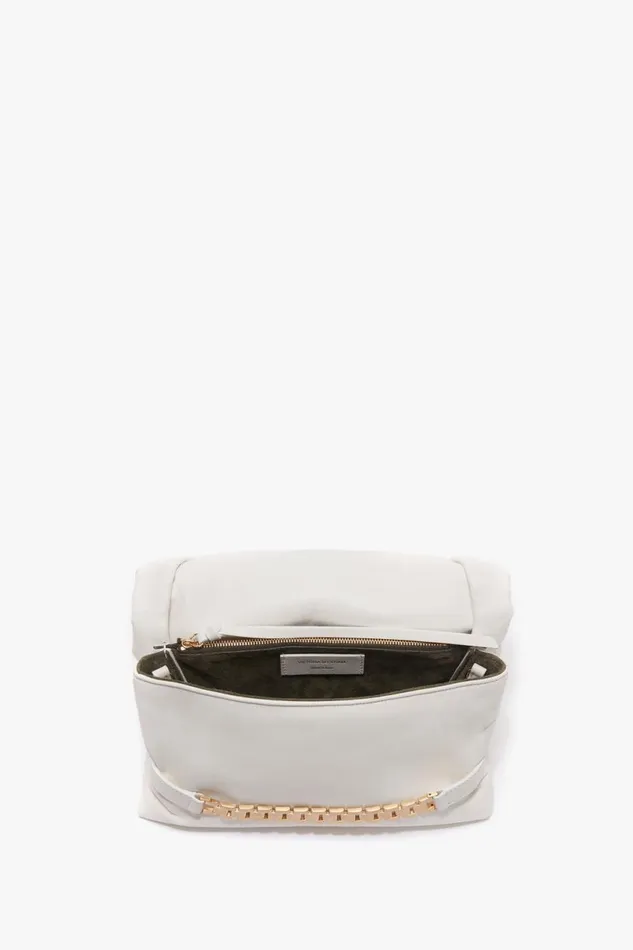 Shoulder Bags Women Victoria Beckham Puffy Chain Pouch With Strap In White Leather Shoulder Bags Women Victoria Beckham Puffy Chain Pouch With Strap In White Leather