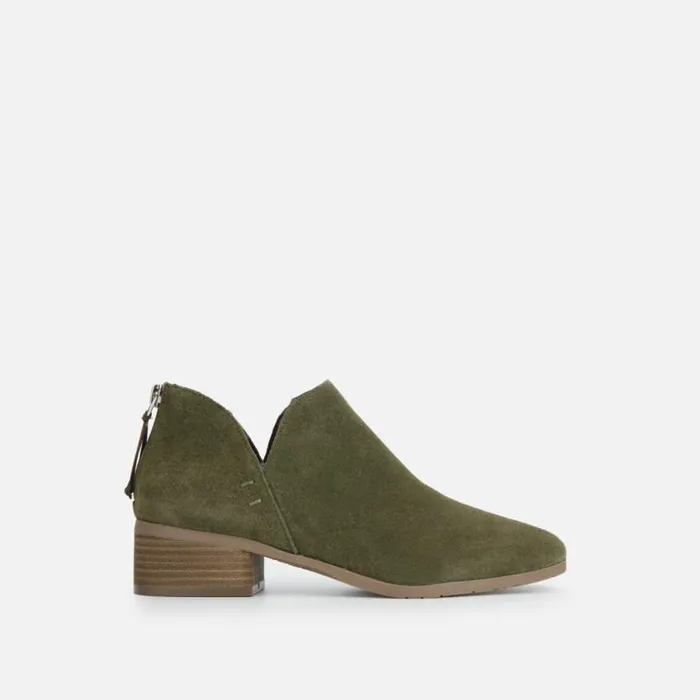 Side Skip Suede Ankle Bootie Olive Women Kenneth Cole Boots Booties