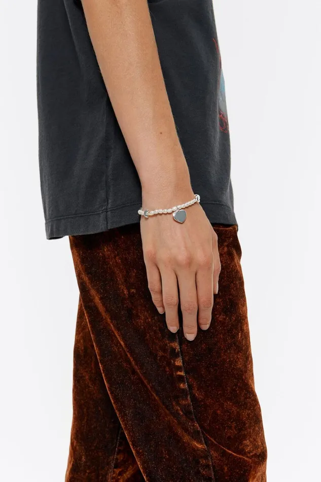 Silver Hearts And Pearls Elasticated Bracelet Silver Women Bimba Y Lola Jewelry Silver Hearts And Pearls Elasticated Bracelet Silver Women Bimba Y Lola Jewelry