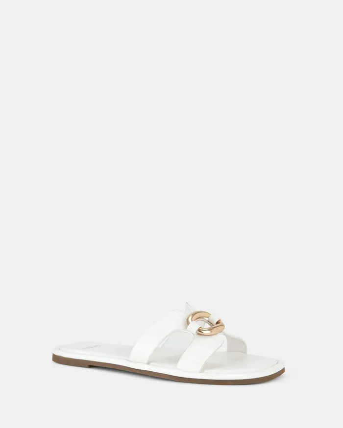 Slides Women SOREN WHITE Sandals NOVO Shoes