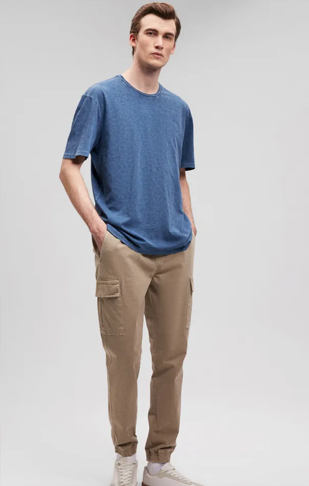 Slub Crew Neck TShirt In Navy Blazer Men Mavi Jeans TShirts