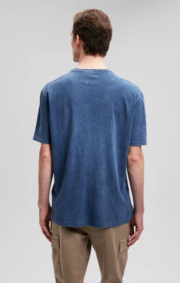 Slub Crew Neck TShirt In Navy Blazer Men Mavi Jeans TShirts