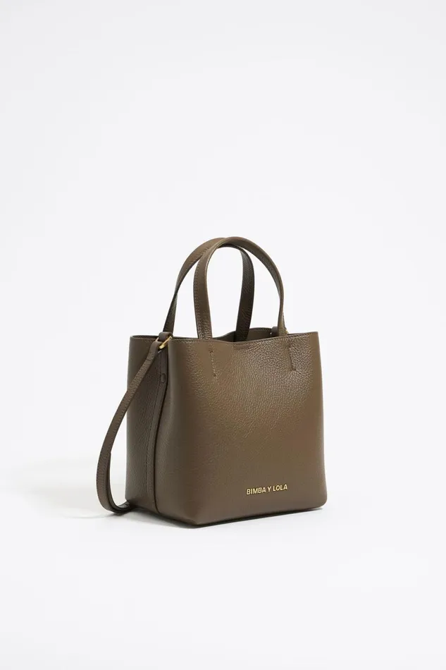 Small Dark Taupe Leather Chihuahua Bag Dark Taupe Women Bimba Y Lola Shoulder Bags Small Dark Taupe Leather Chihuahua Bag Dark Taupe Women Bimba Y Lola Shoulder Bags