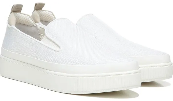 Sneakers Women Franco Sarto Franco Homer 4 Platform Slip On Sneaker White Fabric