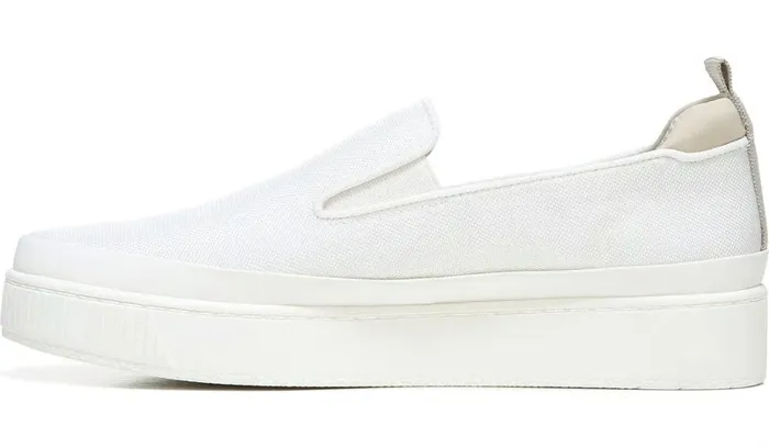 Sneakers Women Franco Sarto Franco Homer 4 Platform Slip On Sneaker White Fabric