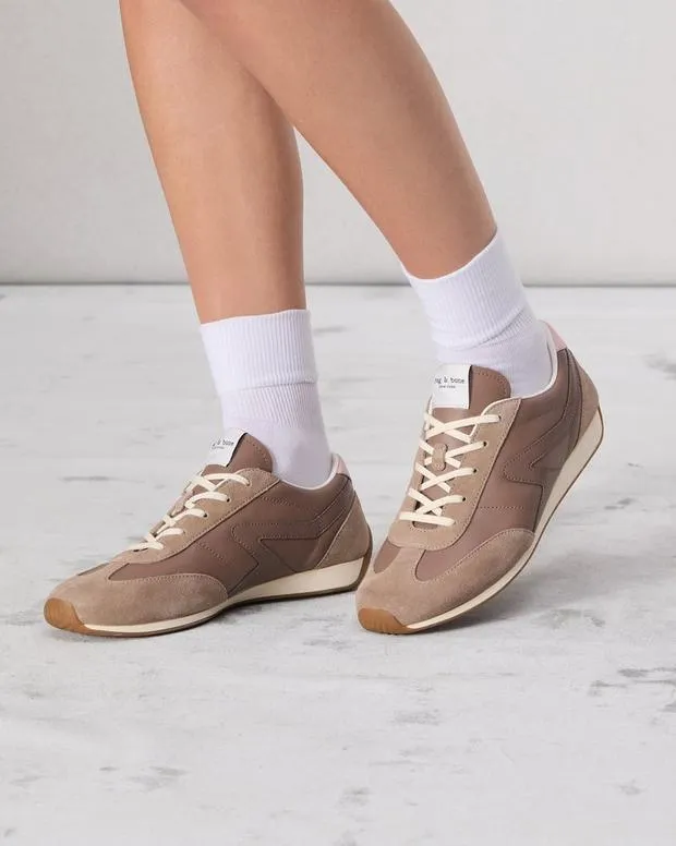 Sneakers Women Rag and Bone Slim Retro Runner Sneaker Mushroom