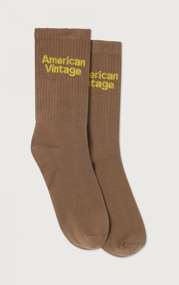 Socks Clypsun Brown WomenMen American Vintage Loungewear