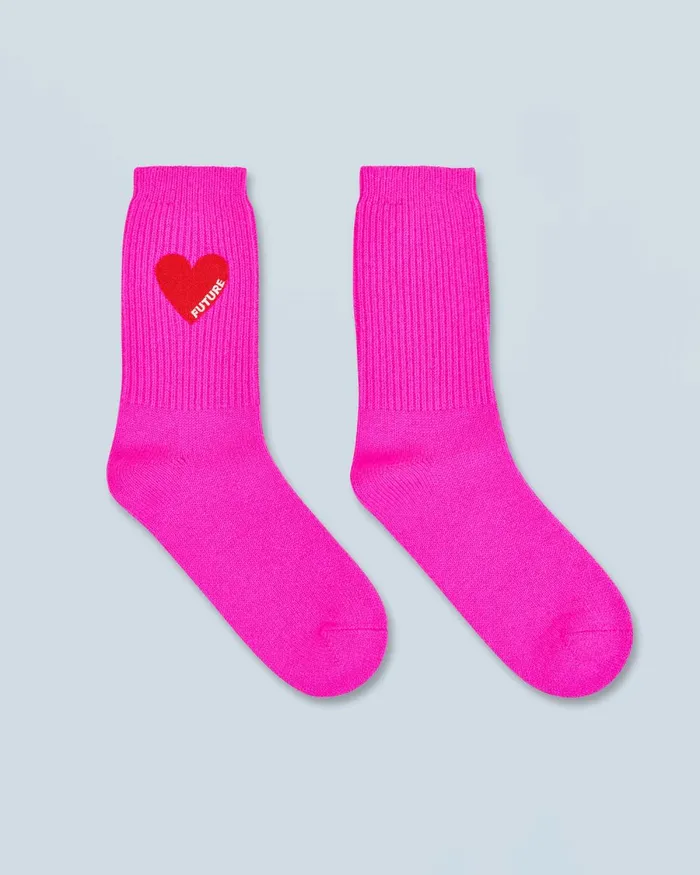 Socks From Future MidCalf Heart Socks Utopic Pink