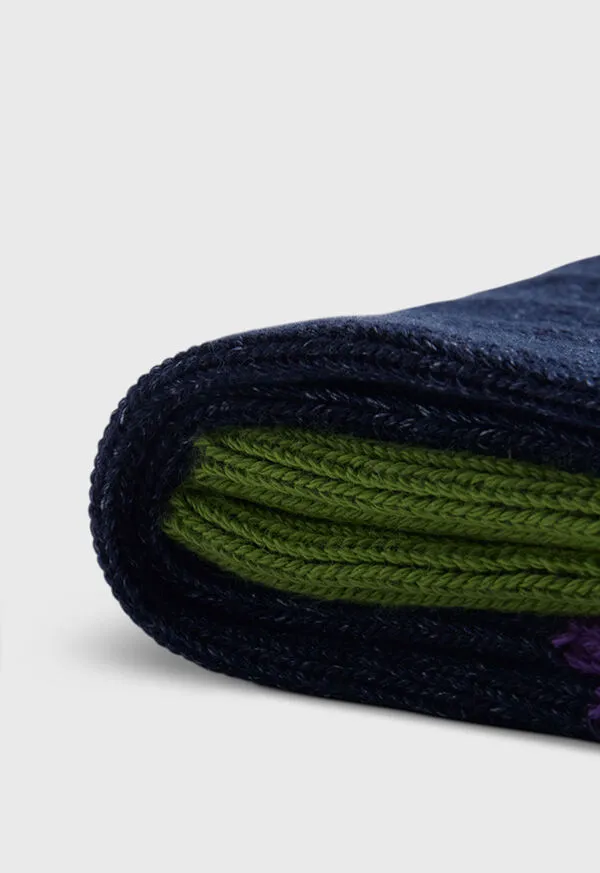 Socks Paulstuart Mens Cotton Denim Melange Sport Sock Berry
