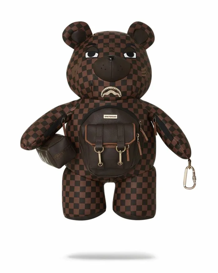 SPRAYGROUND CHECKMATE ROYALE MONEYBEAR TEDDYBEAR BACKPACK Bags
