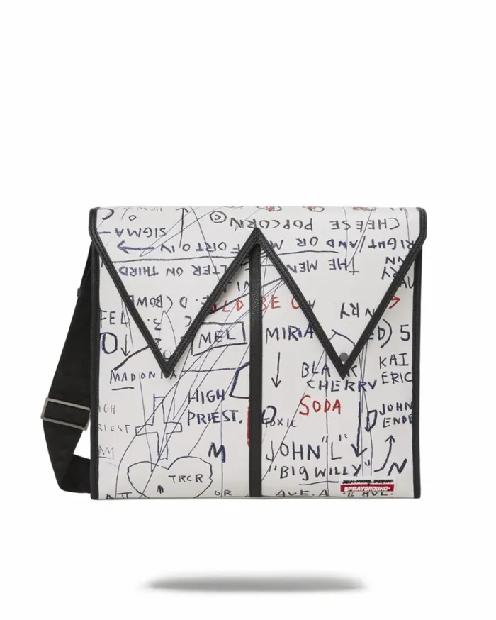 SPRAYGROUND OFFICIAL BASQUIAT UNTITLED CHEESE POPCORN 1983 SLING MESSENGER Bags