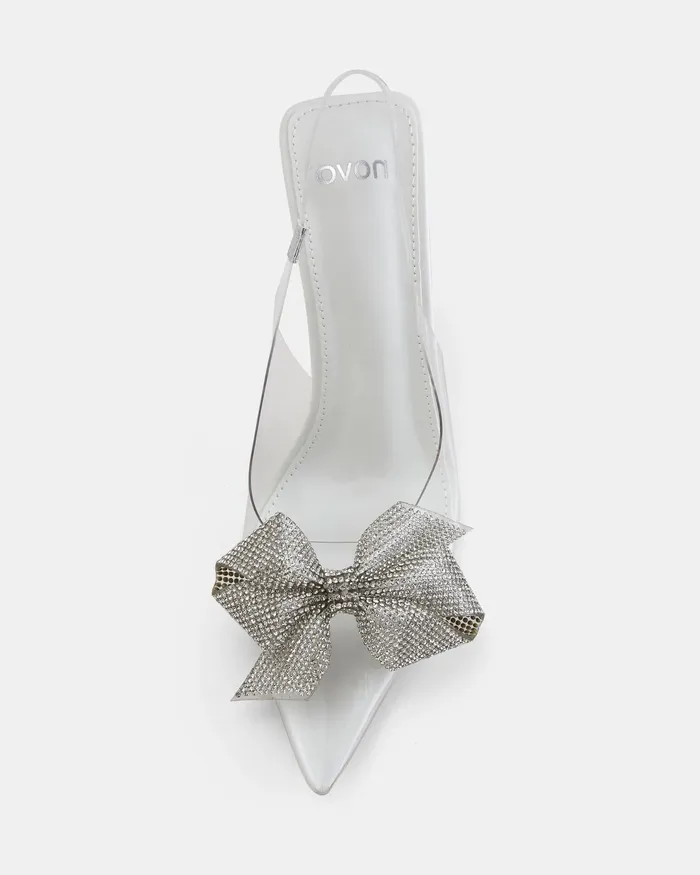Stilettos YOANA WHITE Closed Toe Heels NOVO Shoes Women