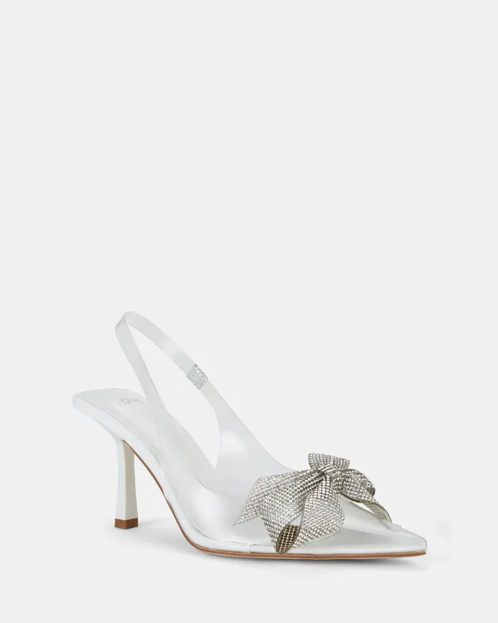 Stilettos YOANA WHITE Closed Toe Heels NOVO Shoes Women