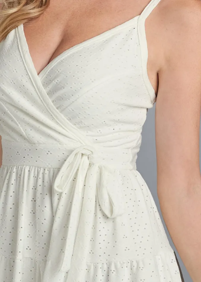 SURPLICE TIERED DRESS White Women VENUS Sundresses