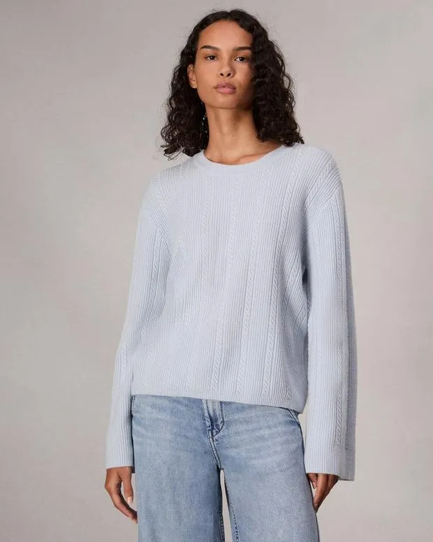 Sweaters and Sweatshirts Women Rag and Bone Maud Cashmere Sweater Light Blue