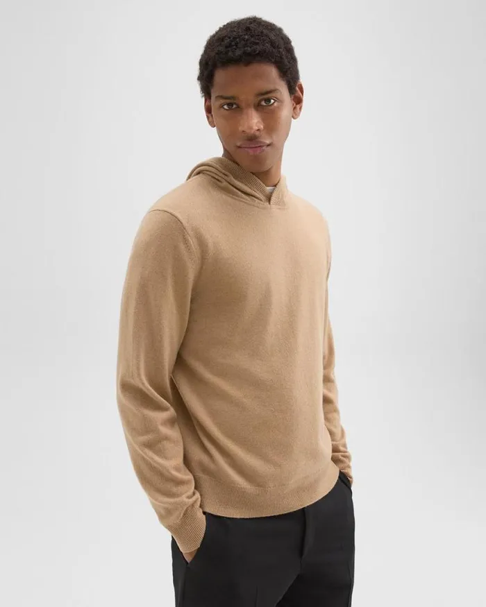 Sweaters Cardigans Men Theory Hilles Hoodie In Cashmere New Camel Sweaters Cardigans Men Theory Hilles Hoodie In Cashmere New Camel