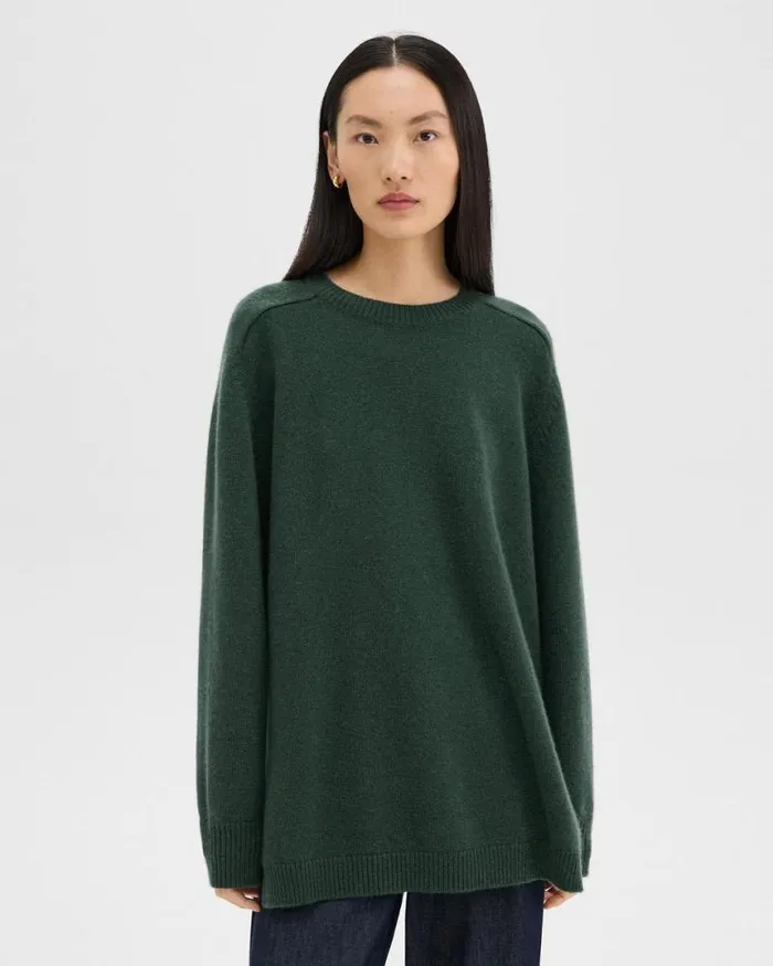 Sweaters Cardigans Women Theory Karenia Sweater In Cashmere Hunter Green Sweaters Cardigans Women Theory Karenia Sweater In Cashmere Hunter Green