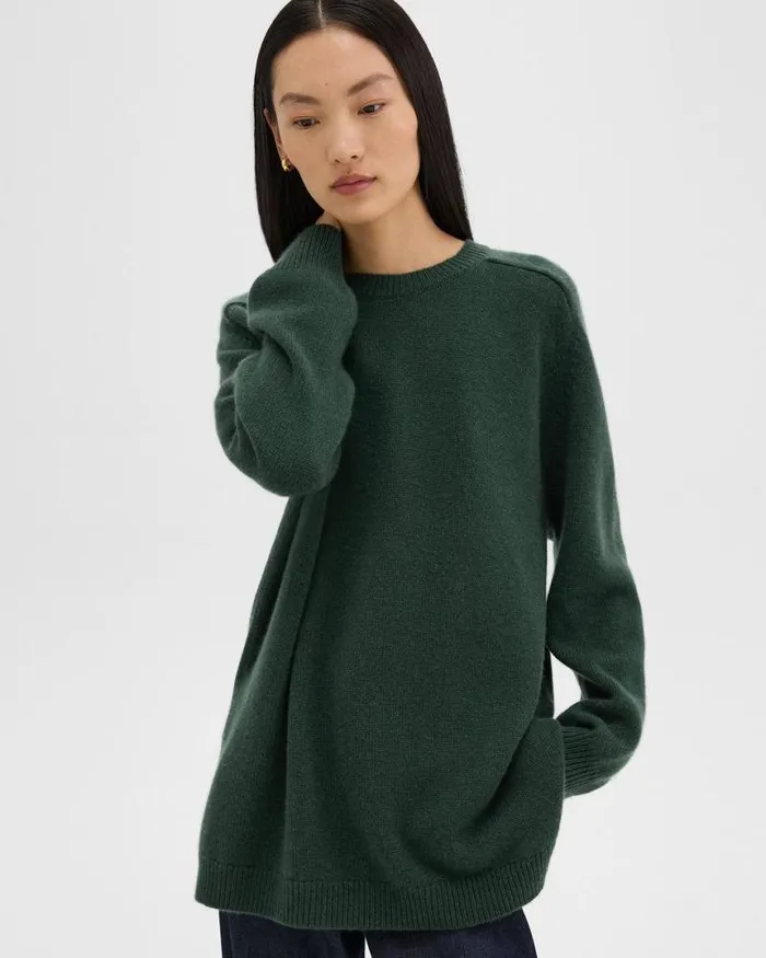 Sweaters Cardigans Women Theory Karenia Sweater In Cashmere Hunter Green Sweaters Cardigans Women Theory Karenia Sweater In Cashmere Hunter Green
