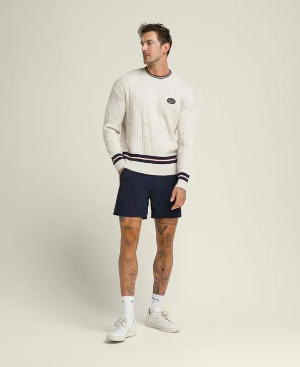 Sweaters Men Wilson Tennis Club Cable Crew Stone Sweaters Men Wilson Tennis Club Cable Crew Stone