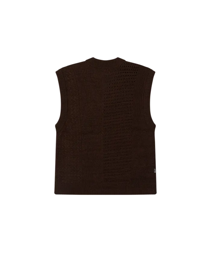 SWEATERS OBEY Clothing Men GARRET SWEATER VEST Java Brown
