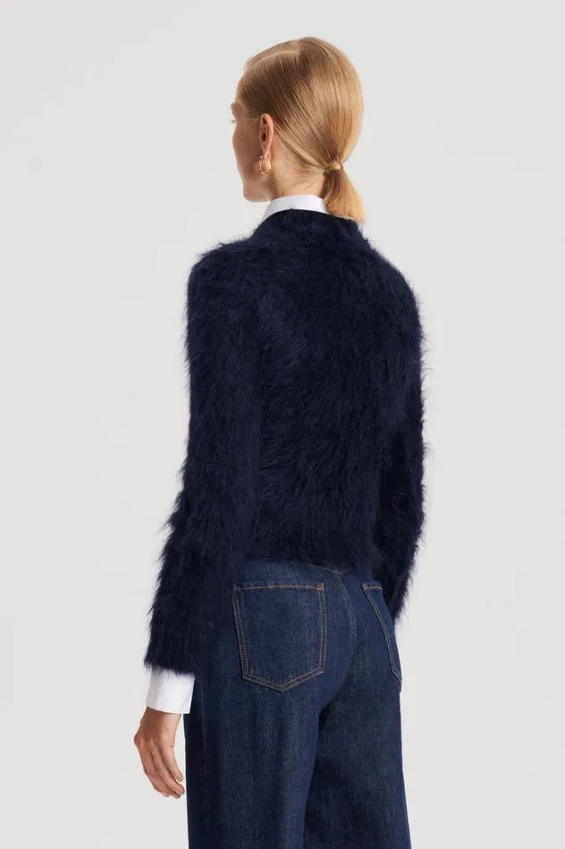 Sweaters Women Scanlan Theodore BRUSHED MOHAIR SLIM SWEATER Navy Sweaters Women Scanlan Theodore BRUSHED MOHAIR SLIM SWEATER Navy