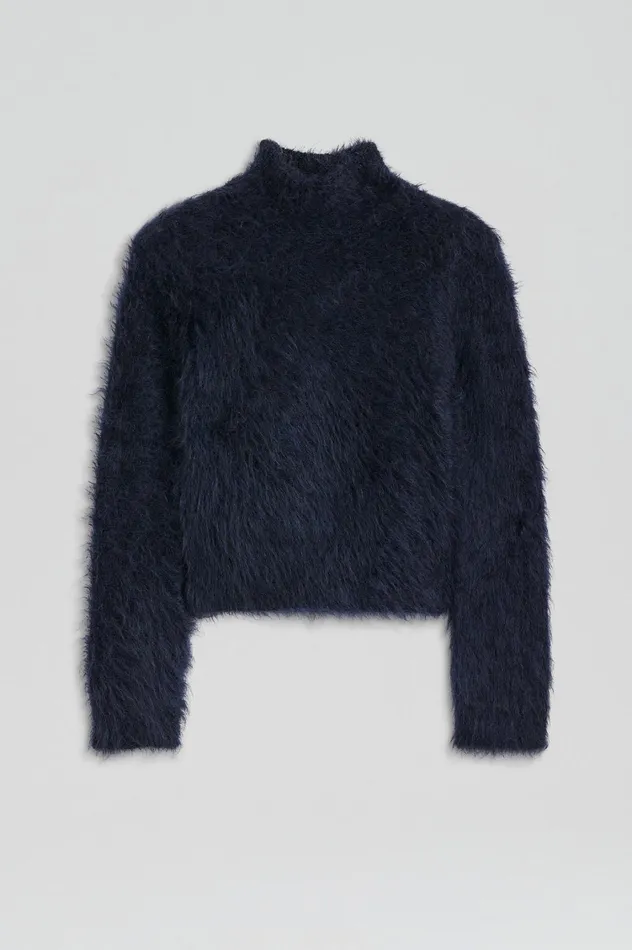 Sweaters Women Scanlan Theodore BRUSHED MOHAIR SLIM SWEATER Navy Sweaters Women Scanlan Theodore BRUSHED MOHAIR SLIM SWEATER Navy